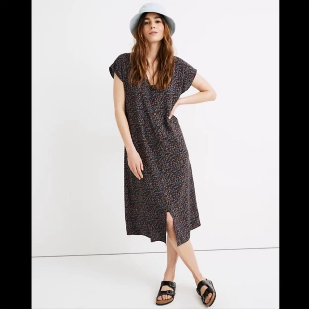 Madewell Easy Midi Dress In Fieldwalk Floral, Size S